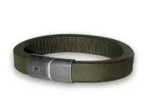 Isarrider Lederarmband Vintage olive